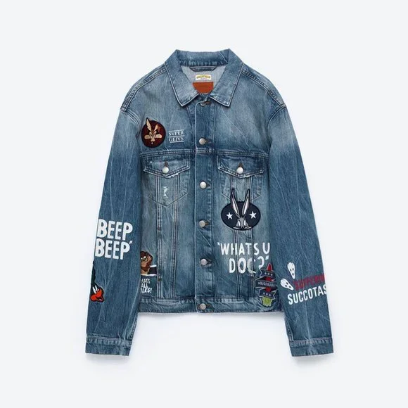 LOONEY TUNES 刺繍とワッペン Gジャン ZARA サイズL Zara | Jackets & Coats | Rare Limited Edition Zara Looney